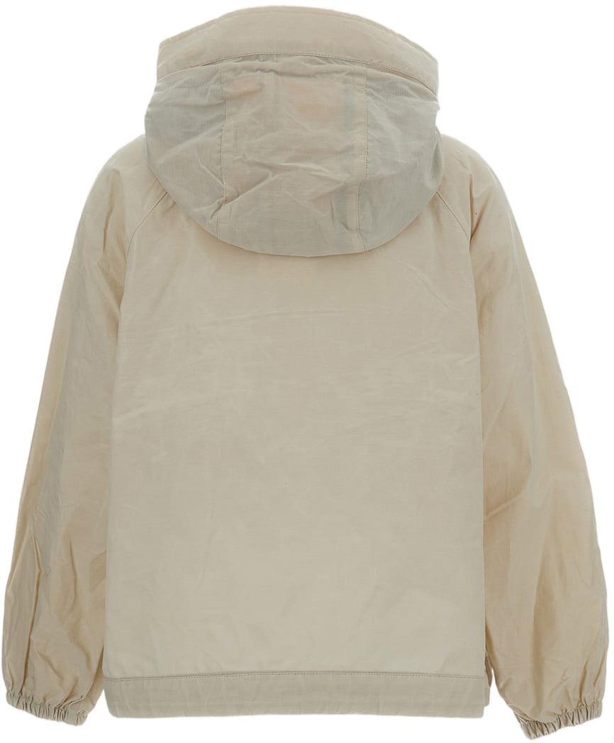 Barbour Cream Tartan-Lined Hood Cotton Jacket Neutraal