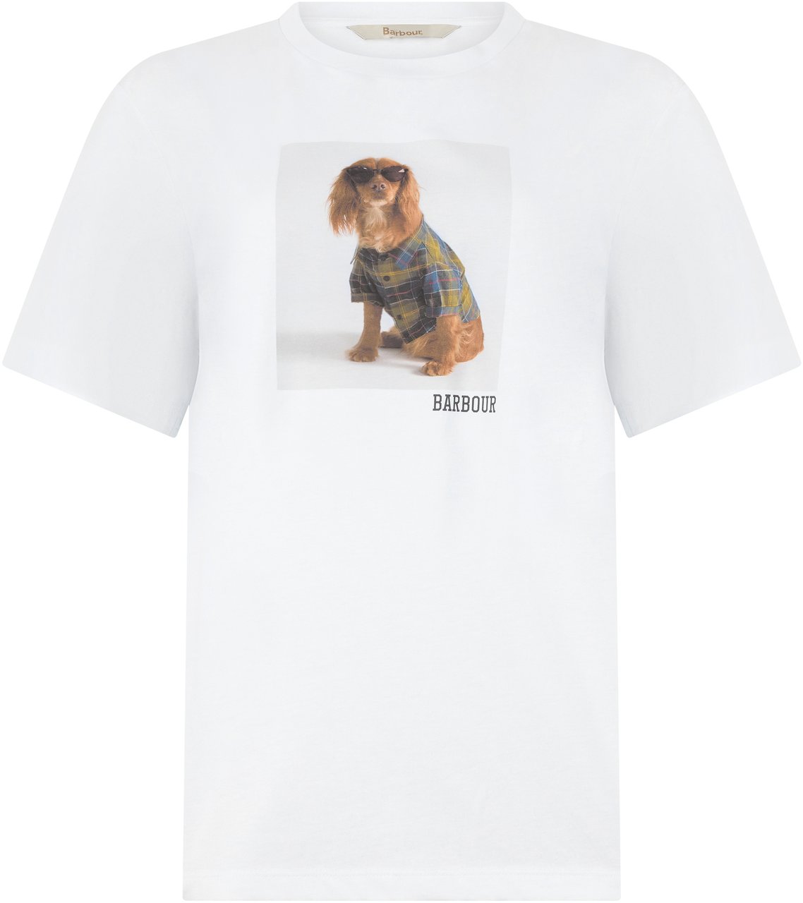 Barbour Cotton T-shirt with print Wit