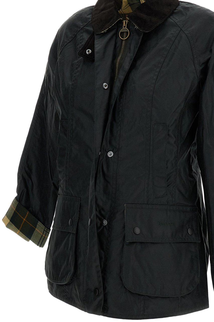 Barbour Green Beadnell Waxed Cotton Jacket Groen