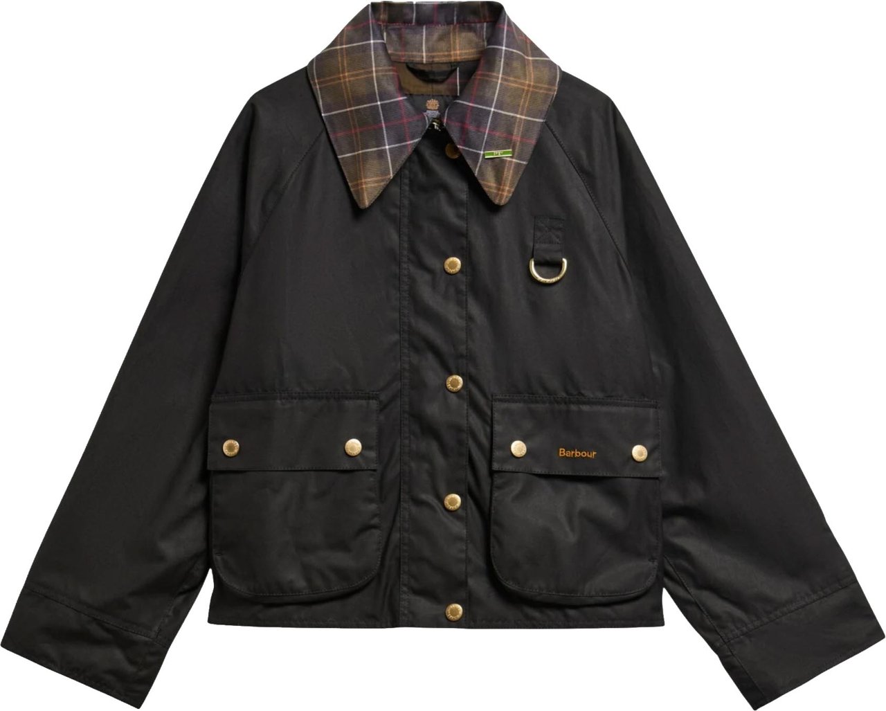 Barbour - Icons tartan collar spy wax jacket - LWX1581 - RU91 Rustic/muted Beige