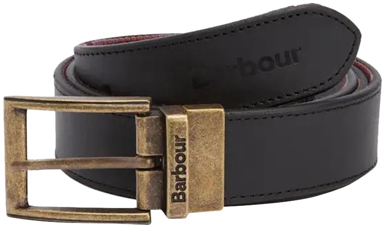 Barbour Belts Blackmodern Tartan Zwart