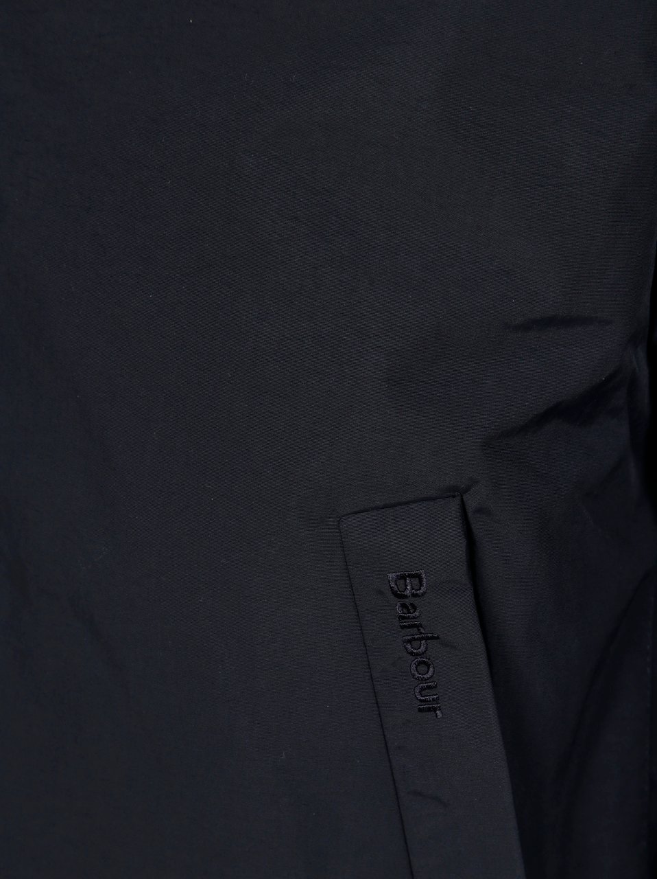 Barbour Black High Collar Bomber Jacket Zwart