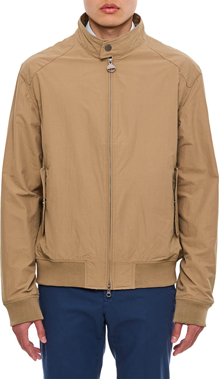 Barbour Rectifier Harrington Outerwear with Buttoned Collar Bruin
