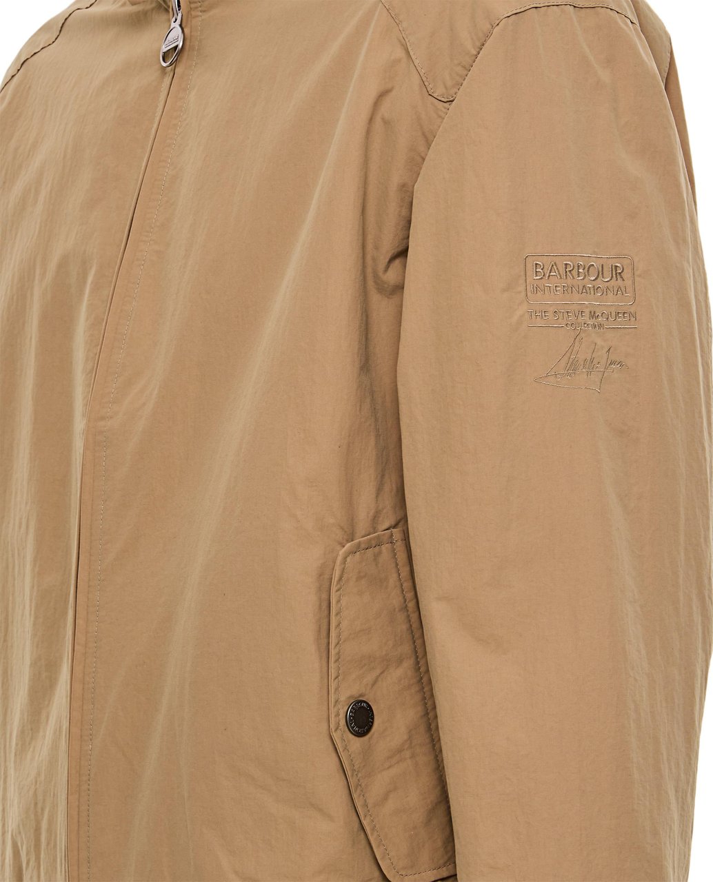 Barbour Rectifier Harrington Outerwear with Buttoned Collar Bruin