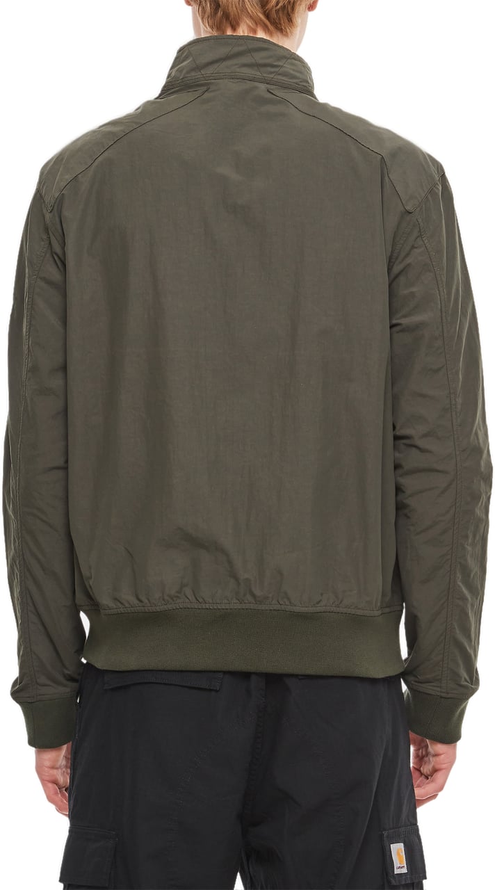 Barbour Rectifier Harrington Casual Jacket with Ribbed Velvet Collar Groen