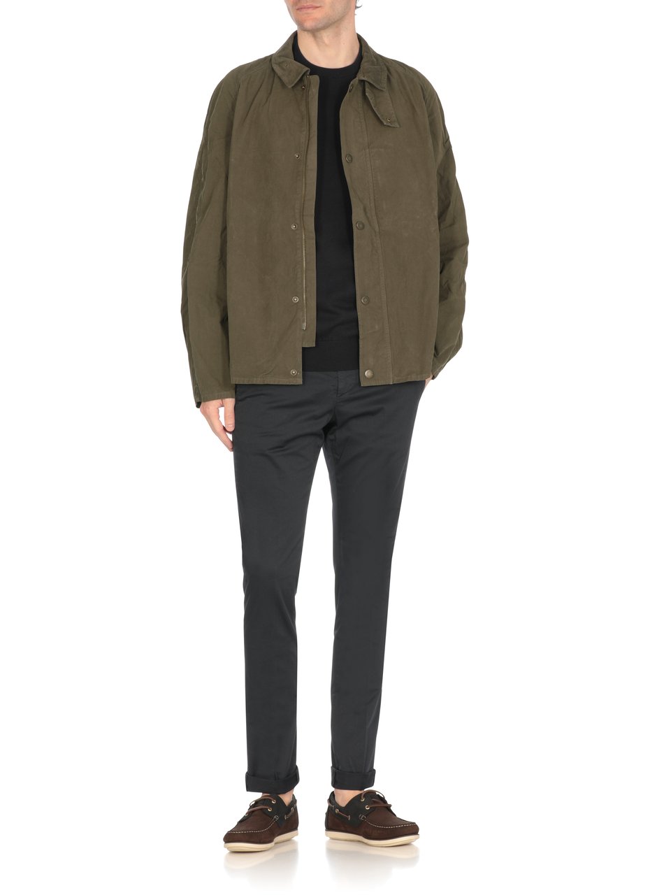 Barbour Olive Green Tracker Casual Cotton Jacket Grijs