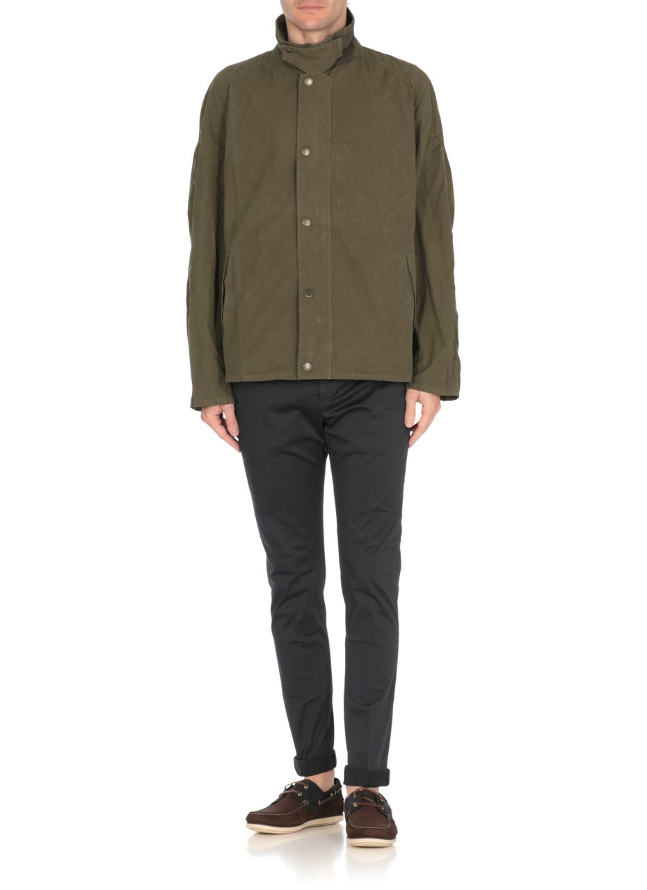 Barbour Olive Green Tracker Casual Cotton Jacket Grijs