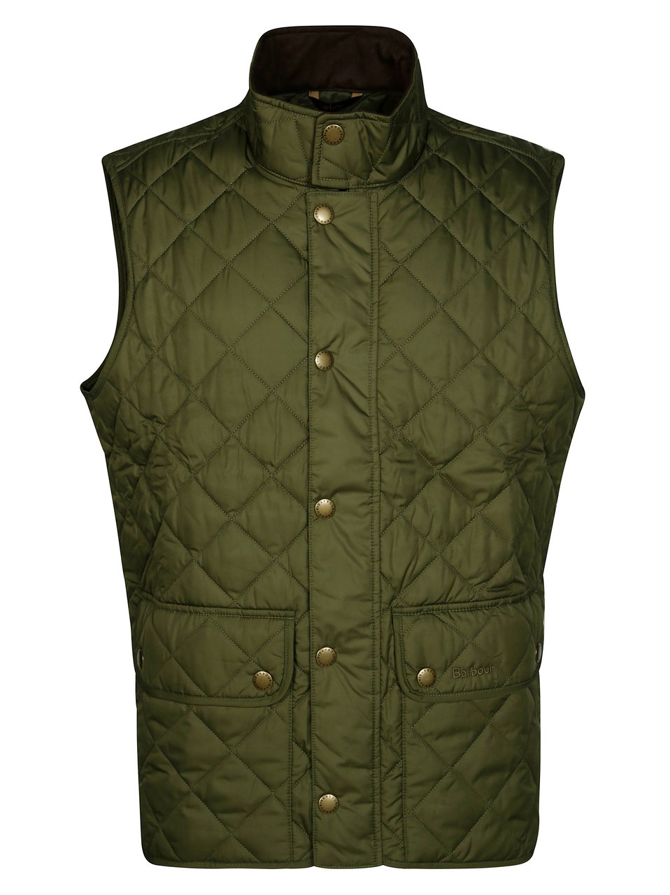 Barbour Diamond Quilted Stand Collar Gilet Zwart