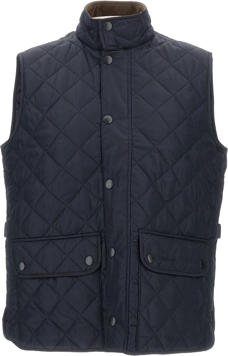 Barbour Quilted Casual Vest with Embroidered Logo and Adjustable Tabs Blauw