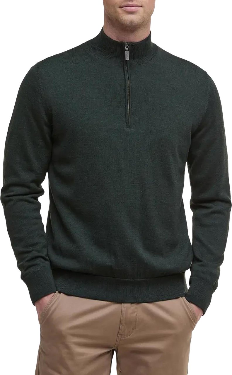 Barbour Heren Gamlin Half Zip Olive Groen Groen