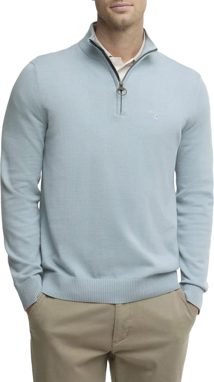 Barbour Heren Lingwood HalfZip Sweater Blauw Blauw