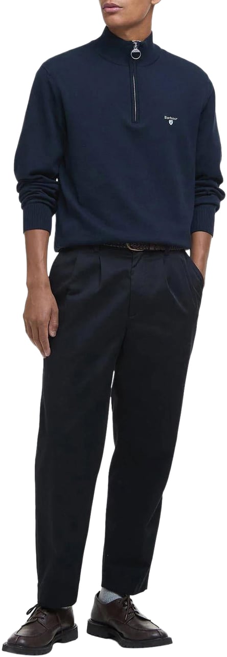 Barbour Heren Lingwood HalfZip Sweater Blauw Blauw