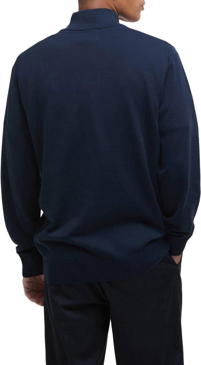 Barbour Heren Lingwood HalfZip Sweater Blauw Blauw