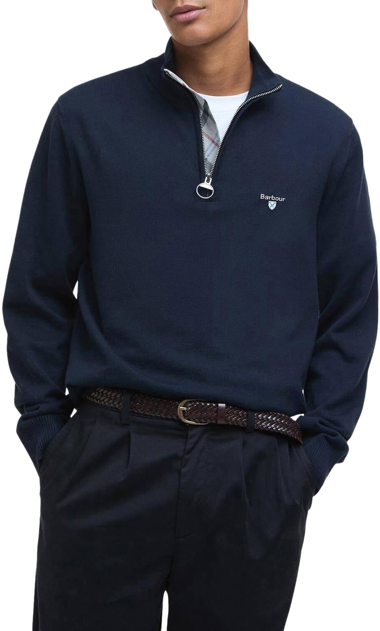 Barbour Heren Lingwood HalfZip Sweater Blauw Blauw