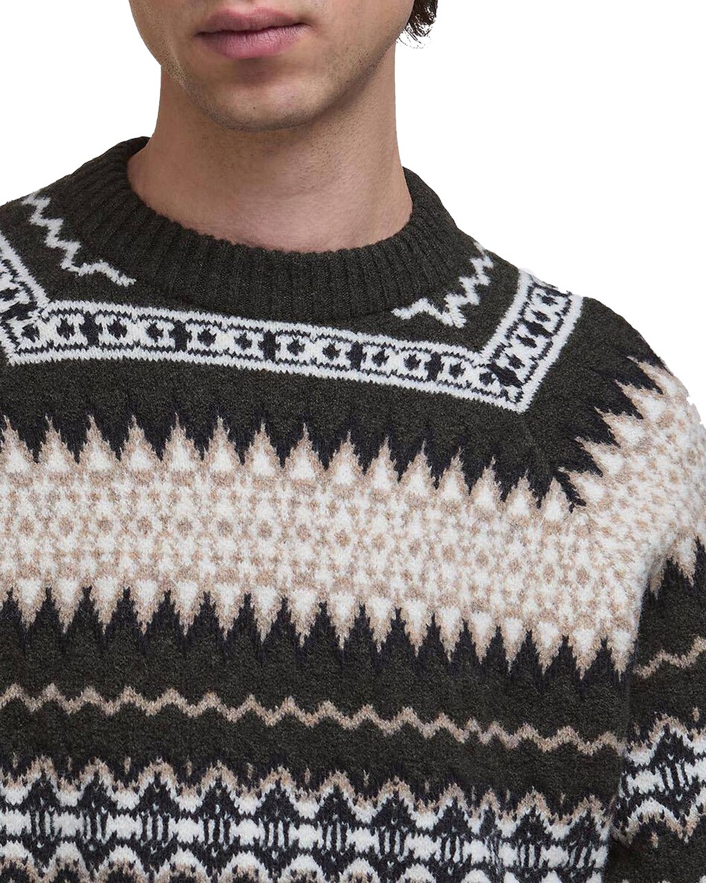 Barbour Heren Hase Fair Isle Sweater Groen Groen