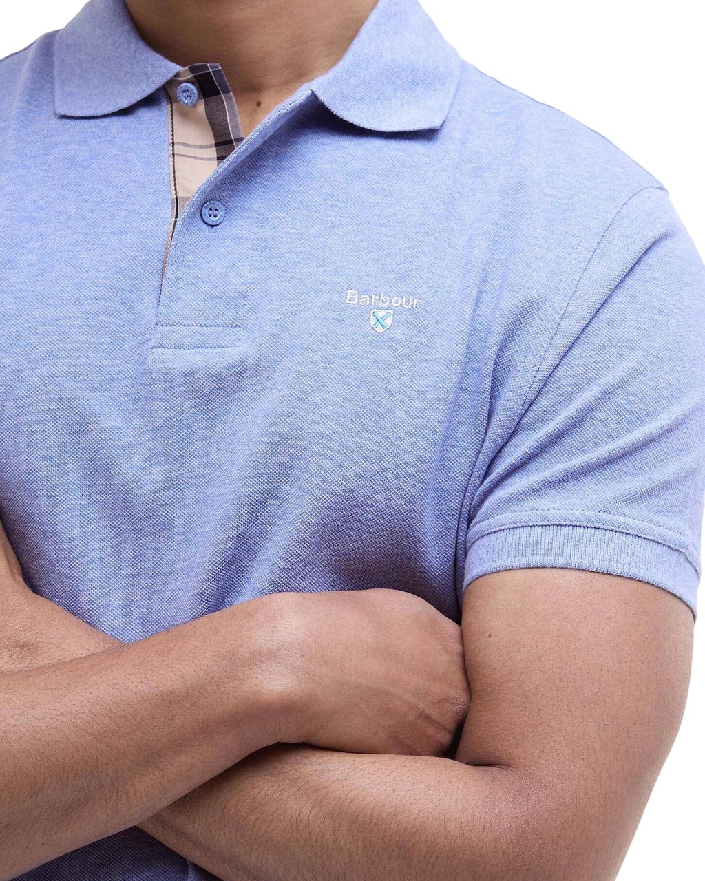 Barbour Heren Tartan Pique Polo Blauw Blauw