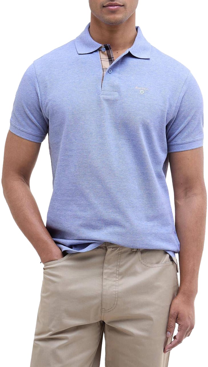 Barbour Heren Tartan Pique Polo Blauw Blauw