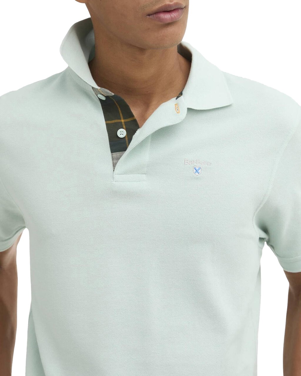 Barbour Heren Tartan Pique Polo Shirt Groen