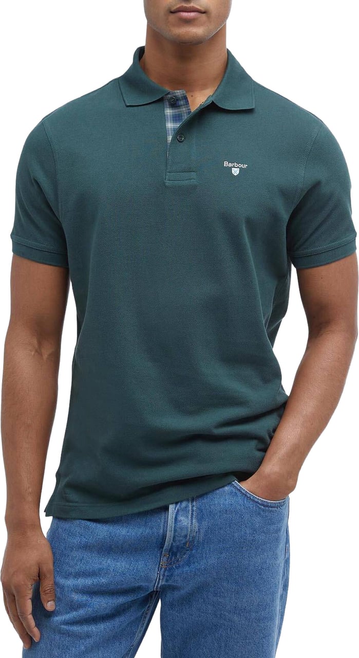 Barbour Heren Tartan Pique Polo Groen Groen