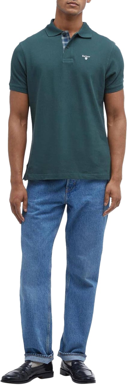 Barbour Heren Tartan Pique Polo Groen Groen