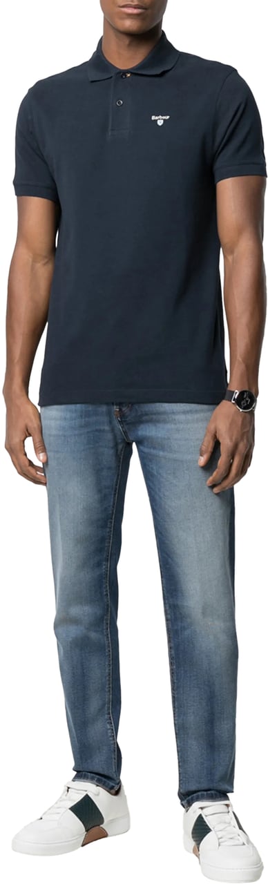 Barbour tartan pique polo darkblue (navy) Navy