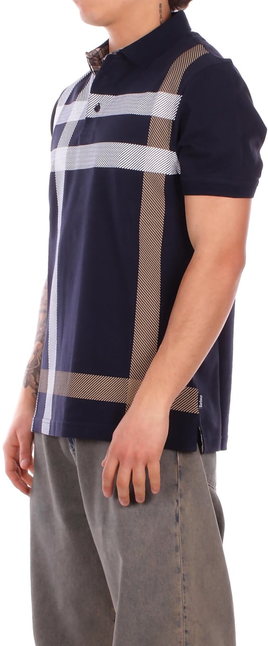 Barbour T-Shirts And Polos Blu Verde Blauw