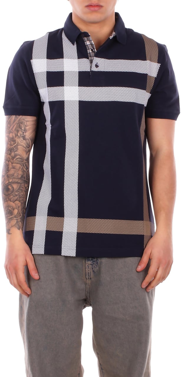 Barbour T-Shirts And Polos Blu Verde Blauw