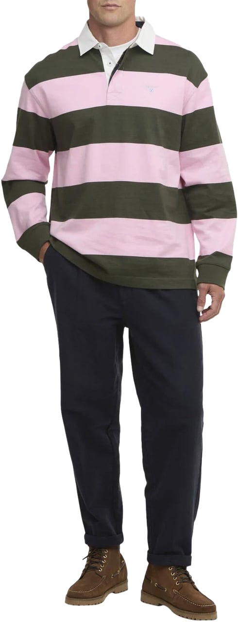 Barbour Heren Broome Rugby Shirt Roze