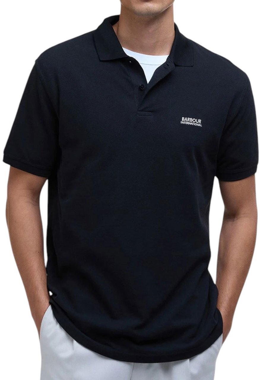 Barbour T-Shirts And Polos Black Zwart