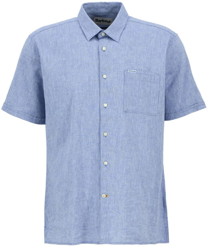 Barbour Shirts Blue Lichtblauw