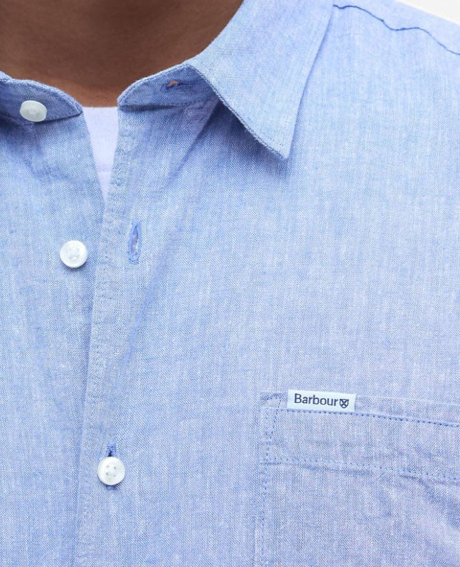 Barbour Shirts Blue Lichtblauw
