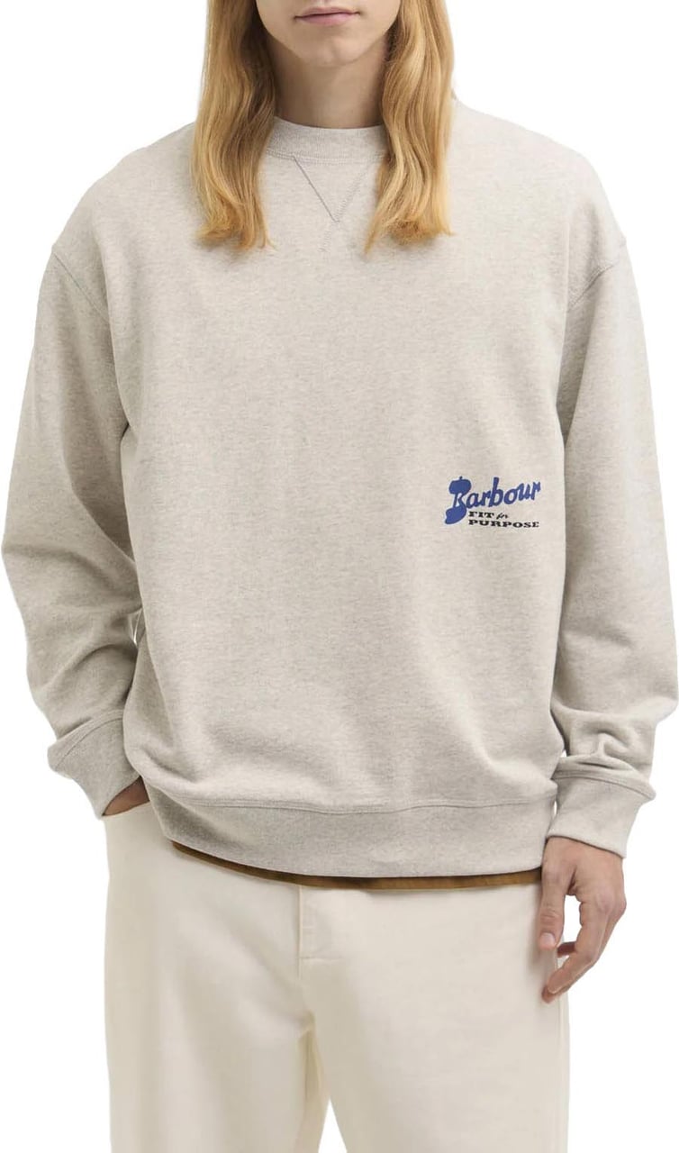 Barbour - Blythe crewneck - MOL0740 - BE54 Neutral marl Wit