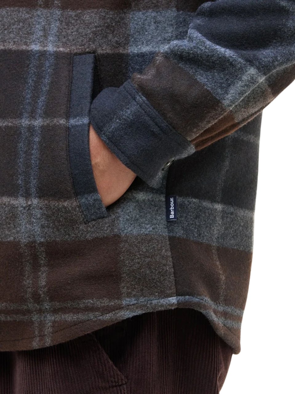 Barbour Chapter Plaid Fleece Overshirt Zwart