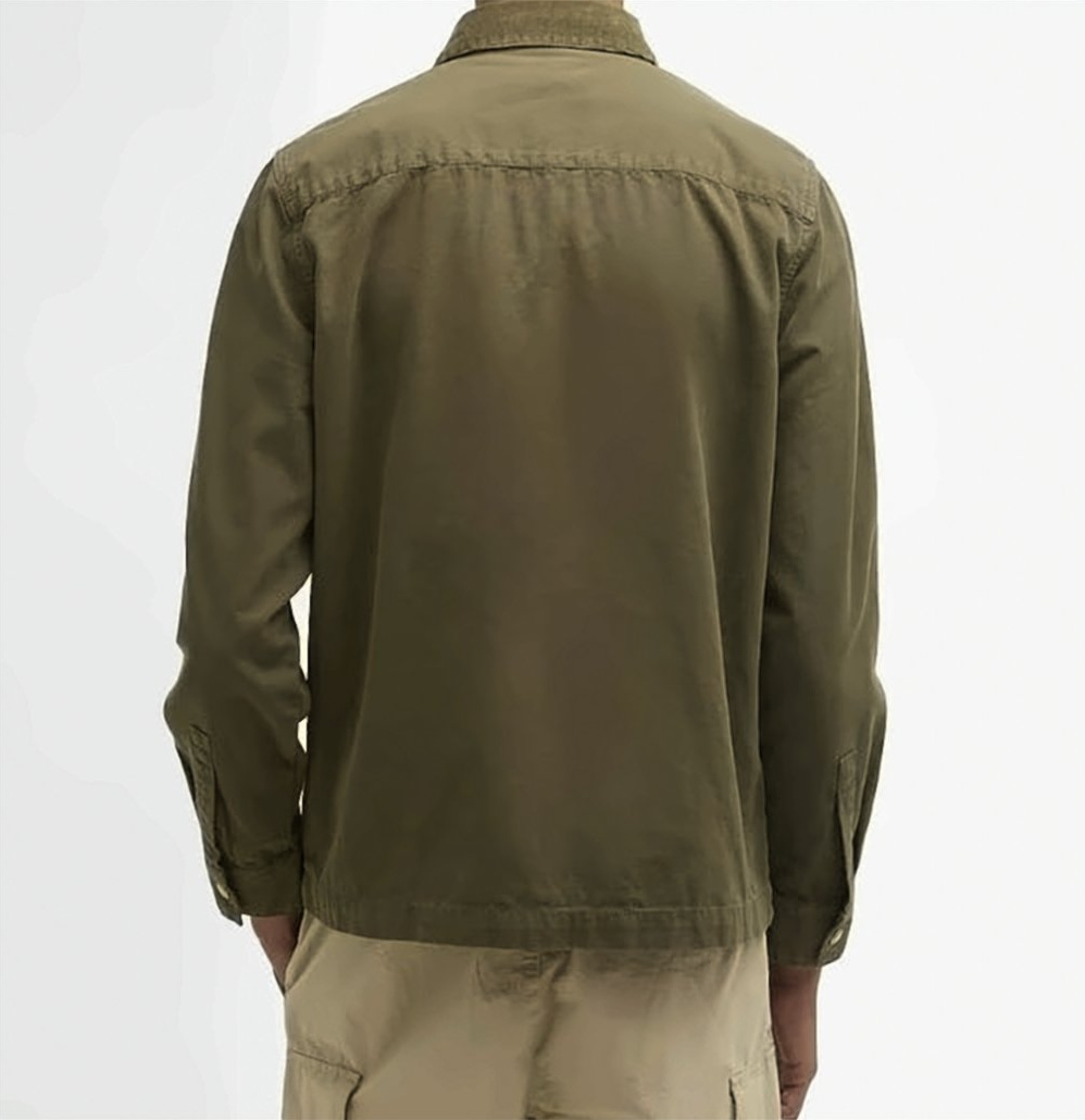 Barbour Finely Ribbed Twill Ripstop Patchwork Jacket Grijs