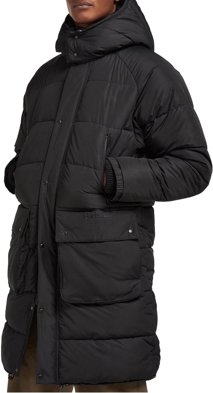 Barbour Dartmoor Baffle Quilted Jacket Zwart
