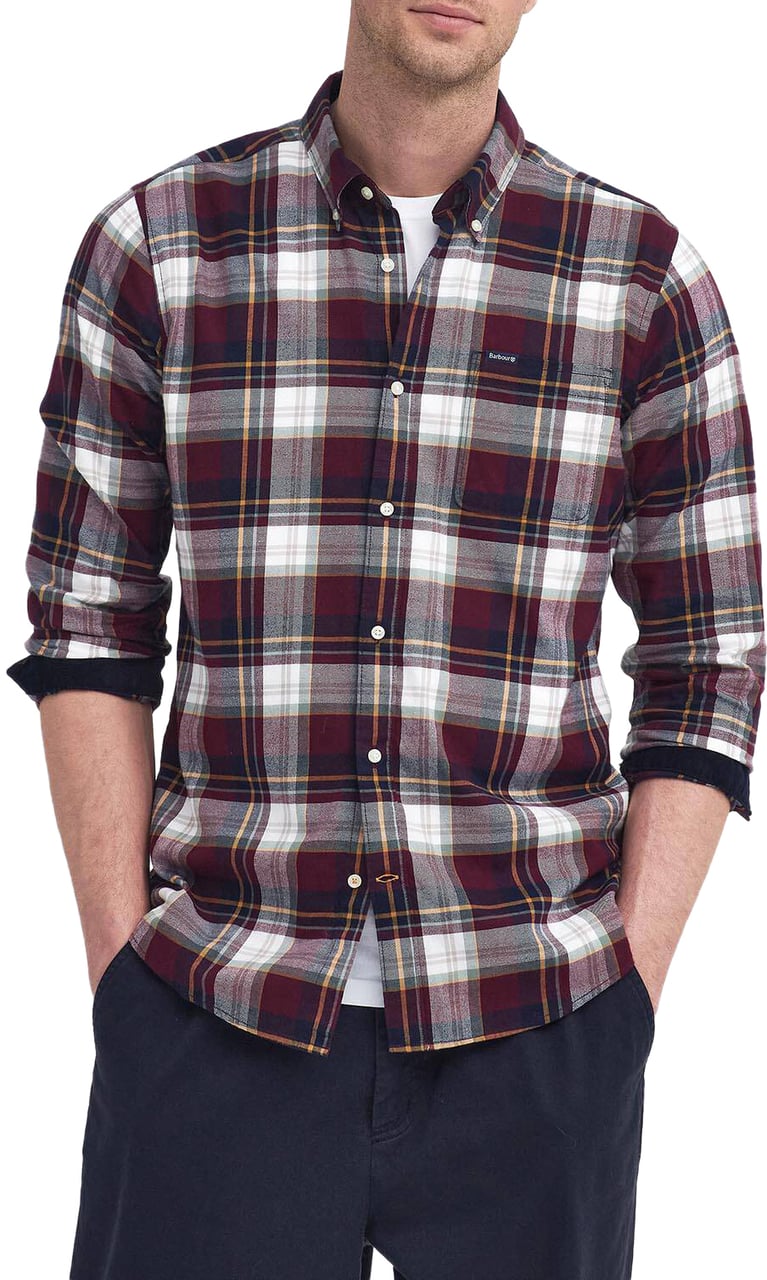 Barbour Shirts Merlot Rood