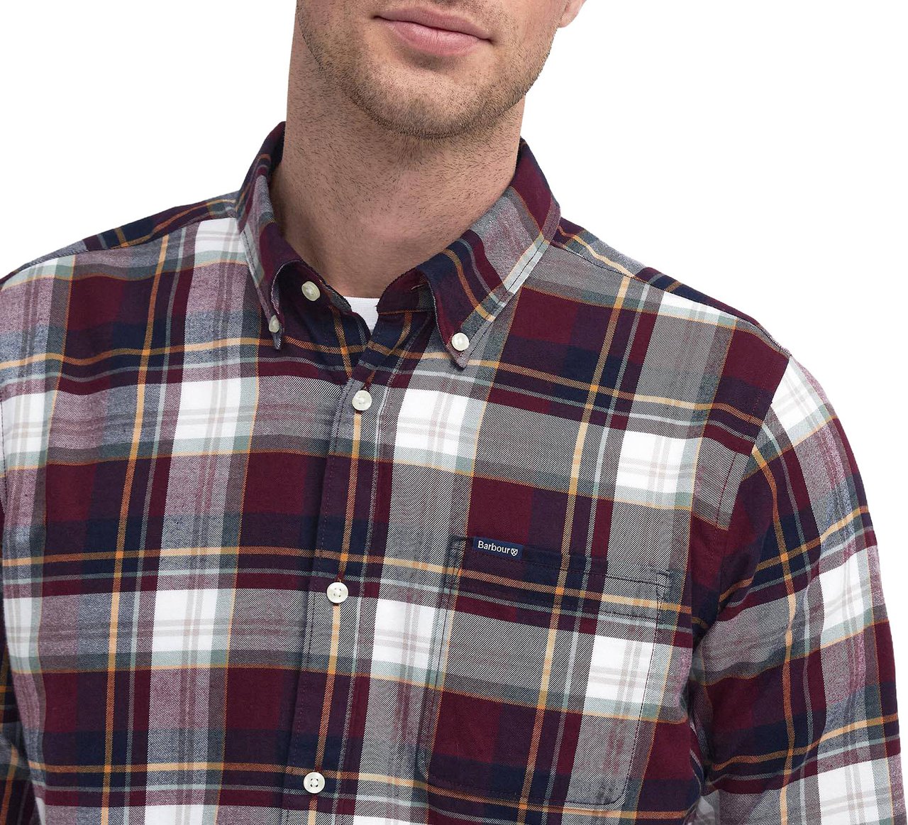 Barbour Shirts Merlot Maroon