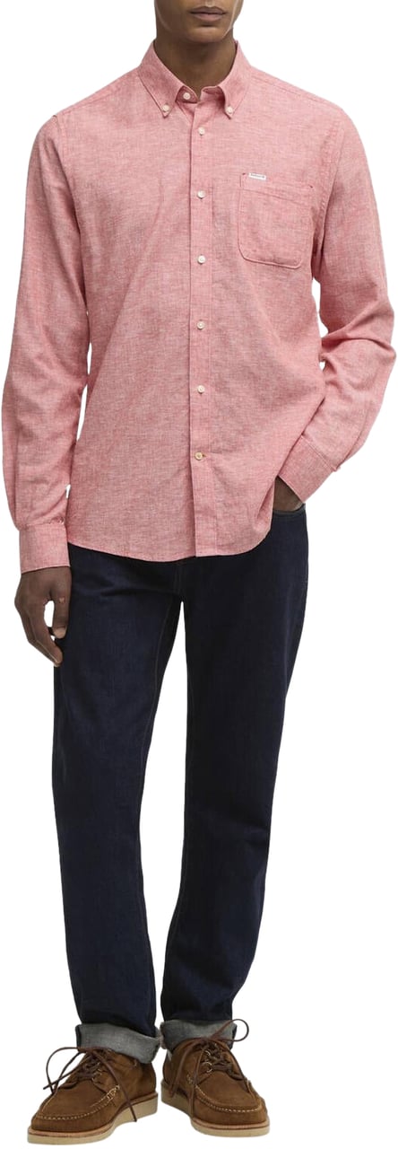 Barbour Heren Nelson Tailored Shirt Rood Rood