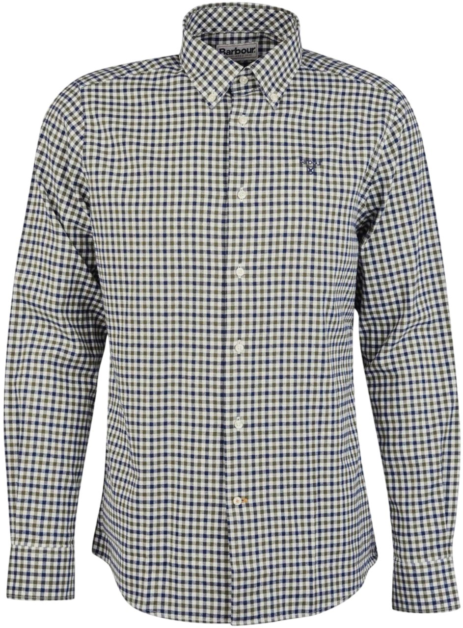 Barbour Shirts Oliveblue Blauw