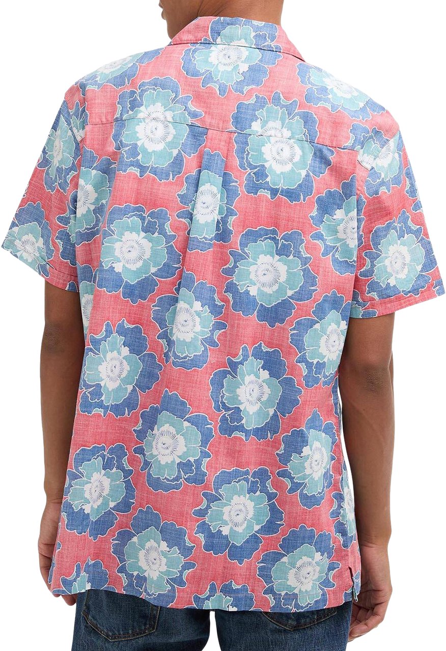 Barbour Heren Hauxley Printed Summer Fit Shi Roze