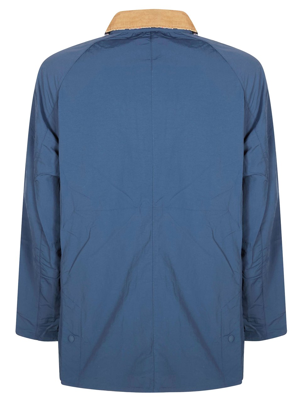 Barbour Muted Blue Tan Collar Jacket Blauw