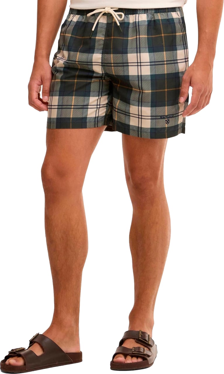 Barbour Heren Staple Tartan Swim Short bodywarmer Groen