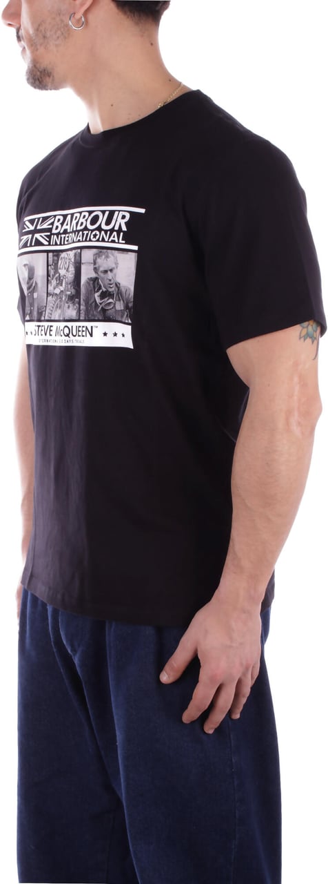 Barbour T-Shirts And Polos Black Zwart
