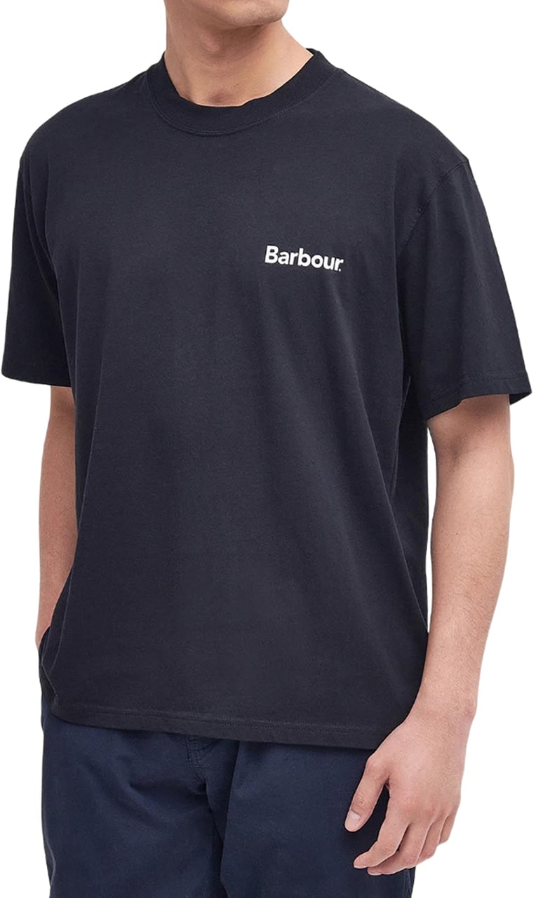 Barbour T-Shirts And Polos Black Zwart