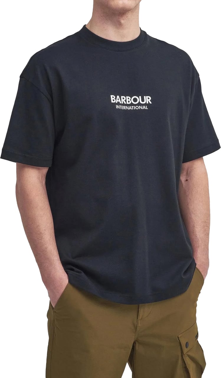 Barbour T-Shirts And Polos Black Zwart