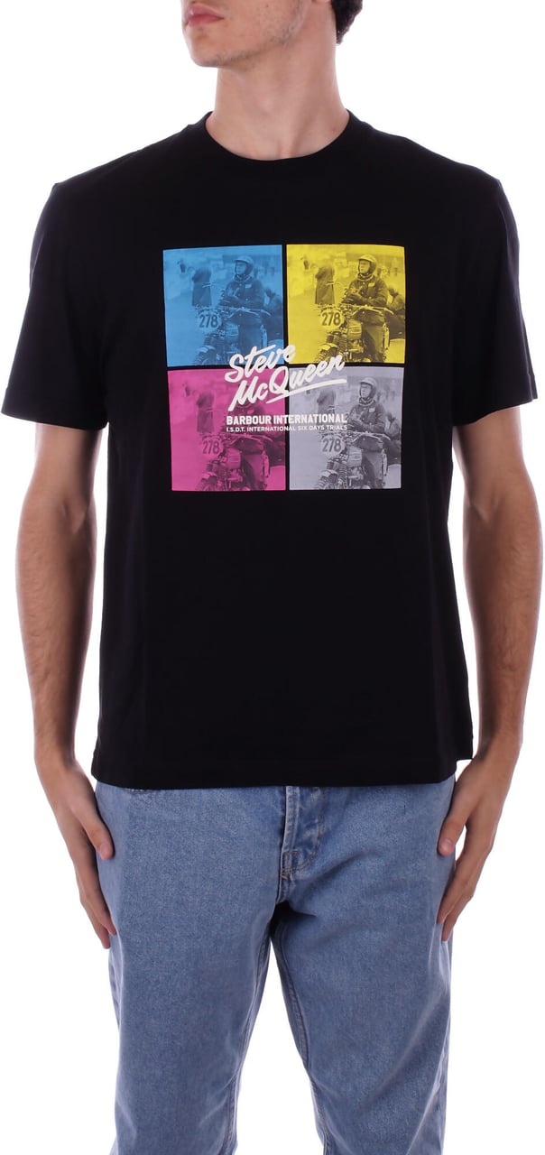 Barbour T-Shirts And Polos Black Zwart