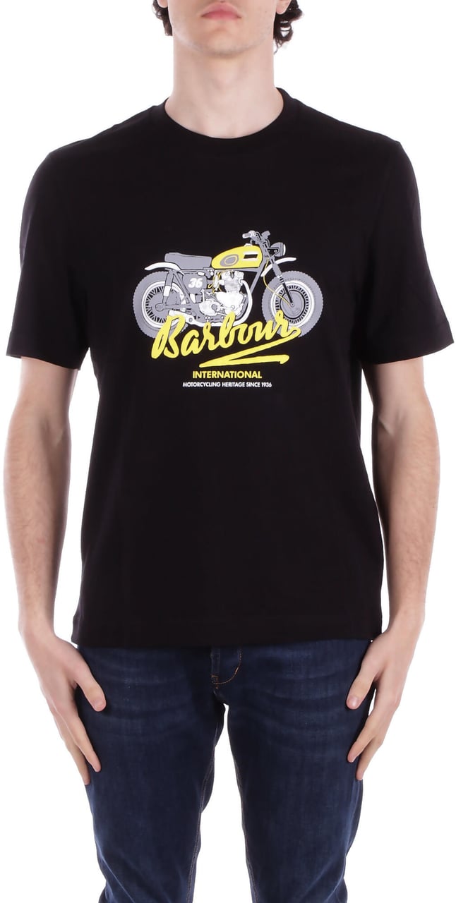 Barbour T-Shirts And Polos Black Zwart
