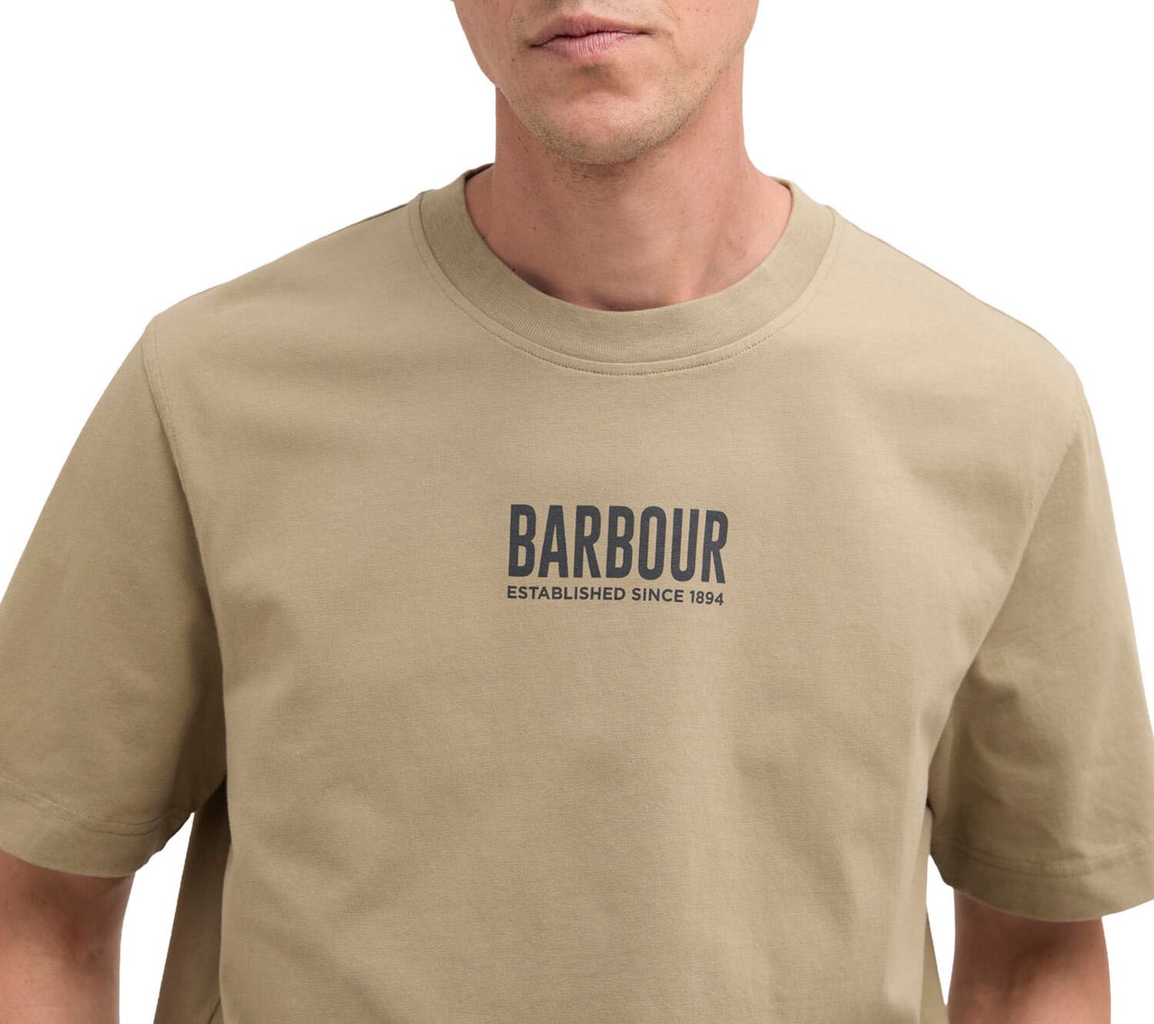 Barbour - Morden relaxed graphic t-shirt - MTS1552 - OL37 Grey olive Groen