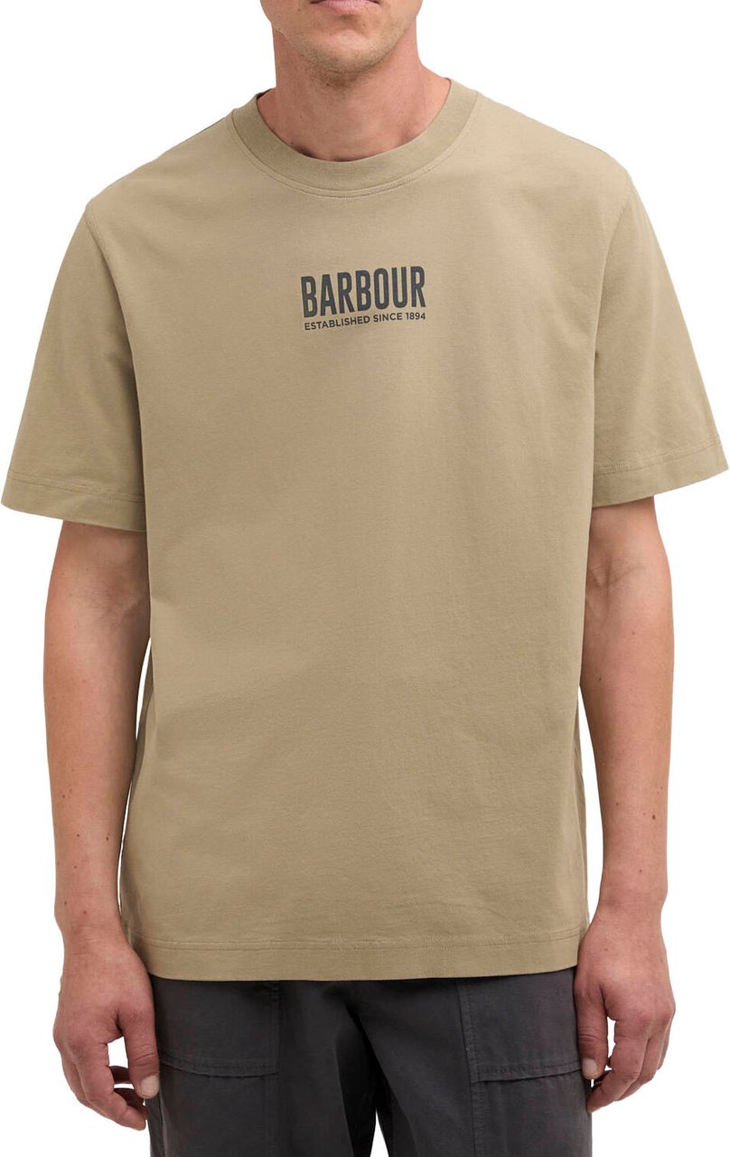 Barbour - Morden relaxed graphic t-shirt - MTS1552 - OL37 Grey olive Groen