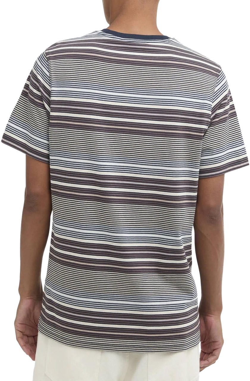 Barbour Heren Steelrigg Stripe T-Shirt Blauw